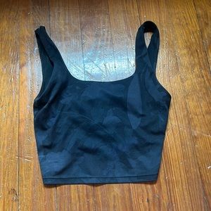 Patterned Athletic Top with Built in Bra